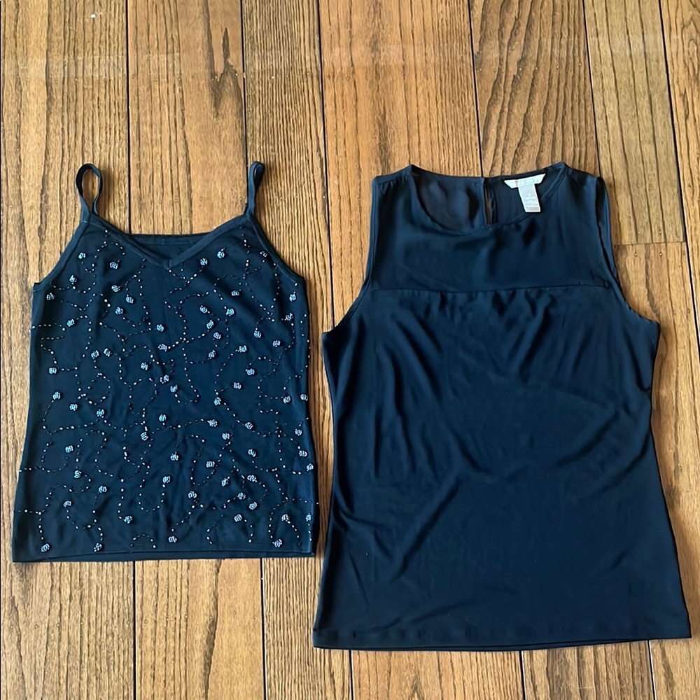 Bundle Black  Sequin Fitted Tank Top